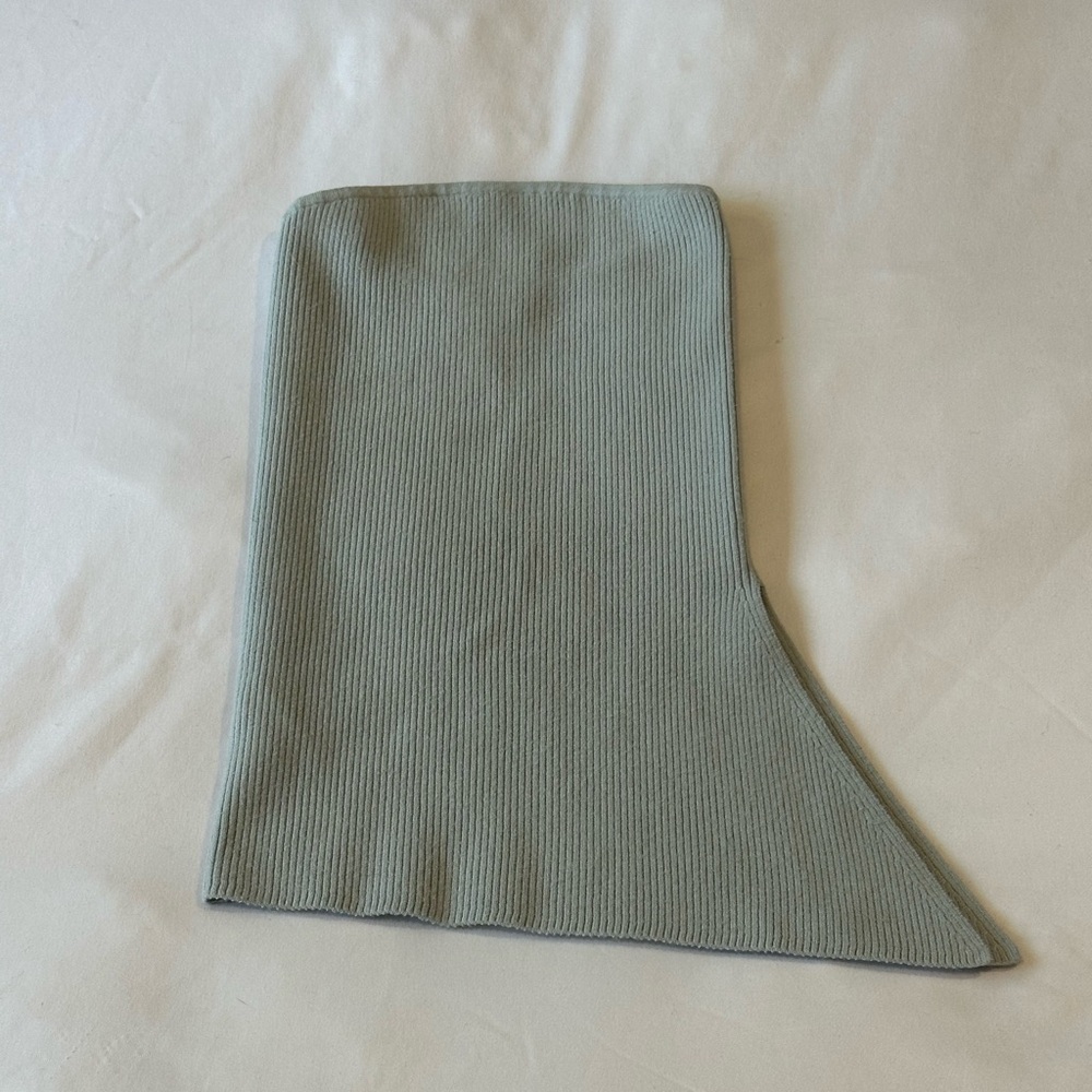 Aritzia Wilfred Teal Asymmetrical Tube Top